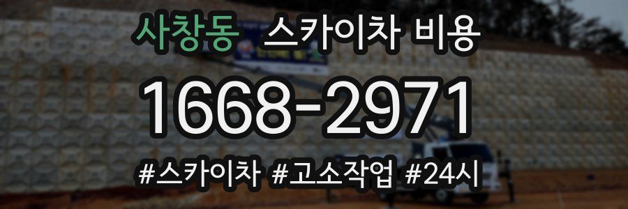 사창동 스카이차 비용