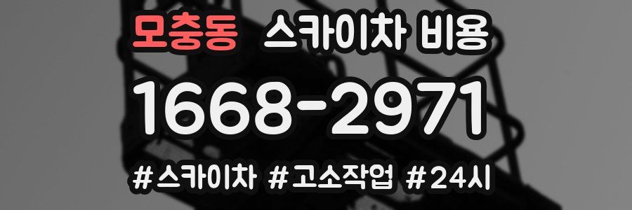 모충동 스카이차 비용