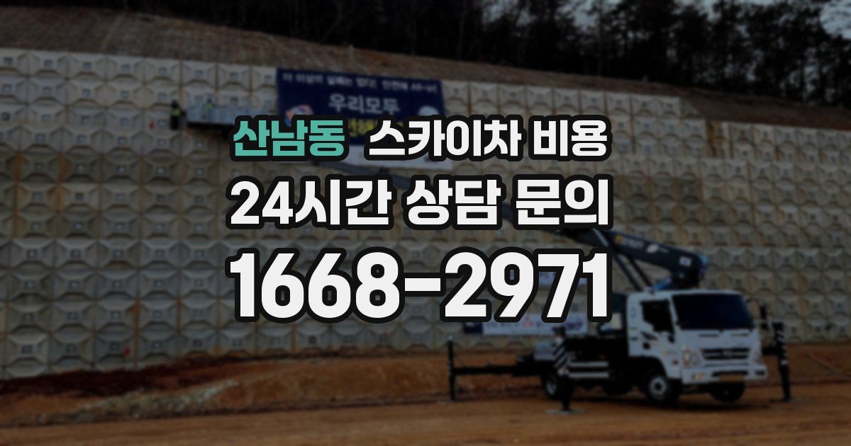 산남동 스카이차 비용