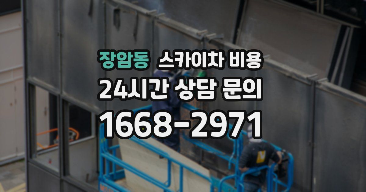 장암동 스카이차 비용