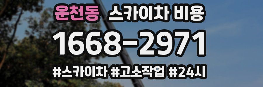 운천동 스카이차 비용