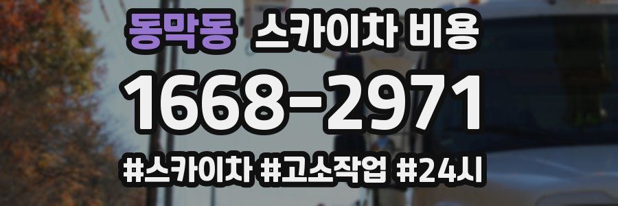 동막동 스카이차 비용