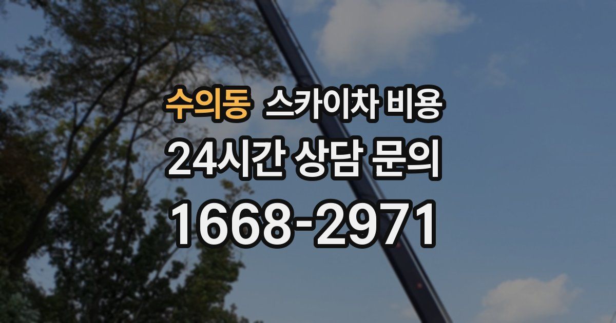 수의동 스카이차 비용