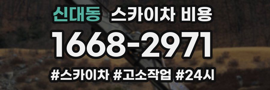 신대동 스카이차 비용