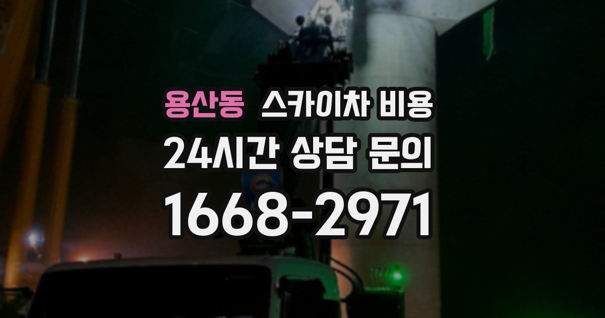 용산동 스카이차 비용