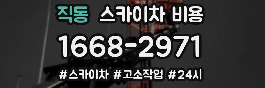 직동 스카이차 비용