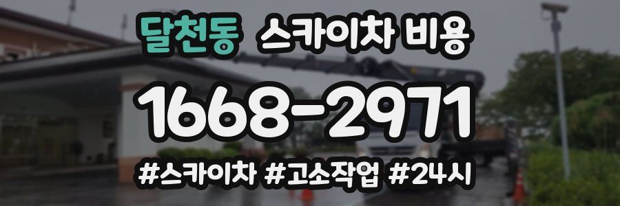 달천동 스카이차 비용