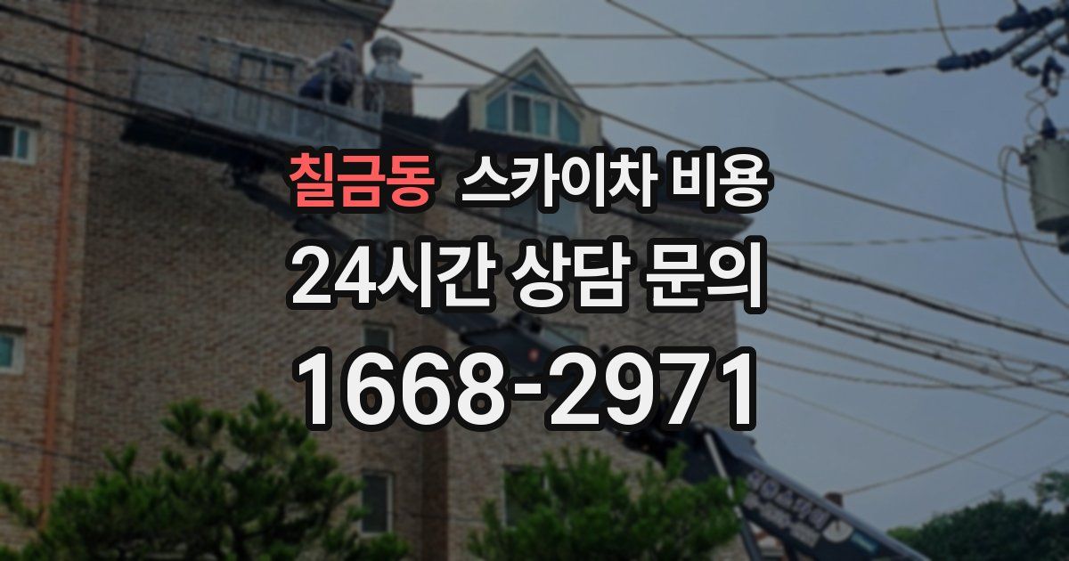 칠금동 스카이차 비용