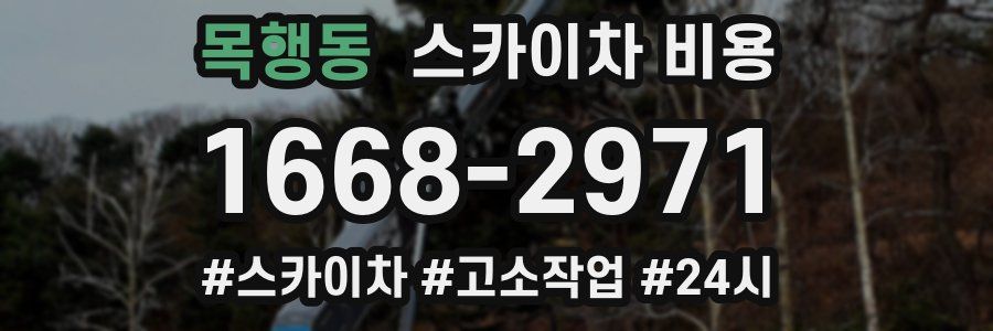 목행동 스카이차 비용