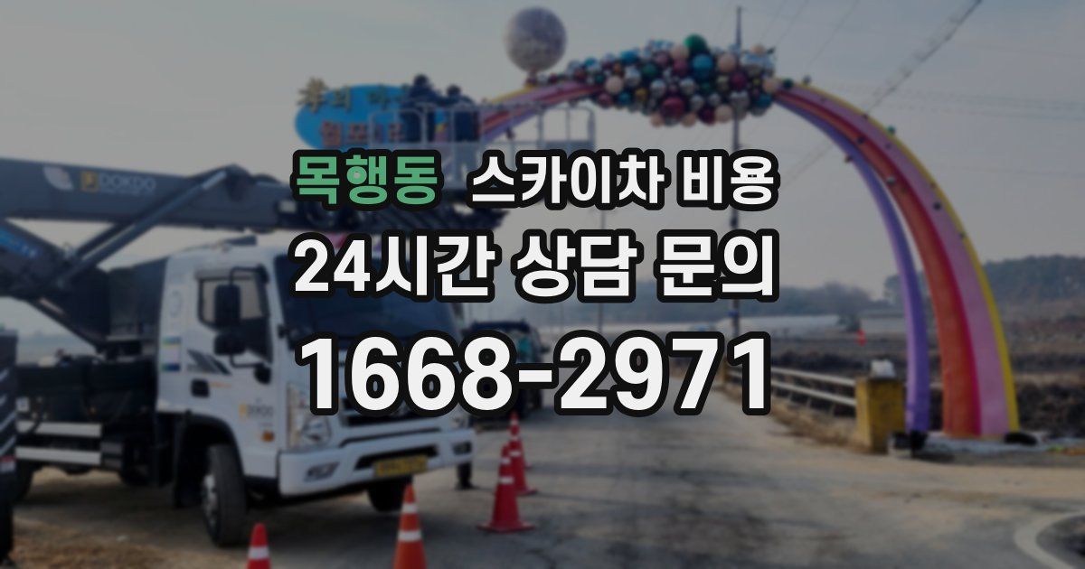 목행동 스카이차 비용