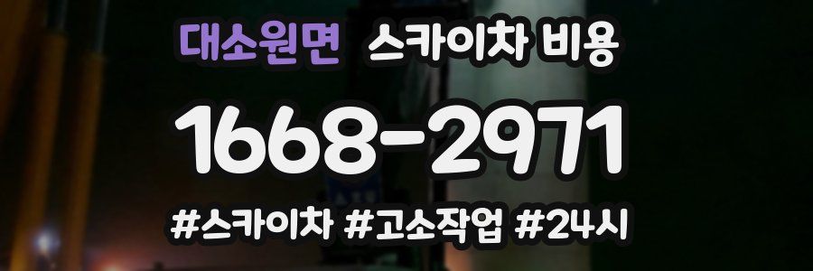 대소원면 스카이차 비용