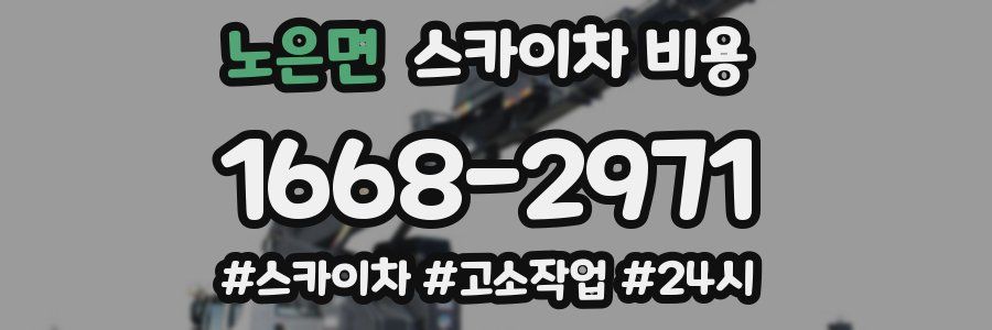 노은면 스카이차 비용