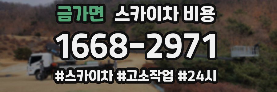 금가면 스카이차 비용