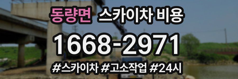 동량면 스카이차 비용