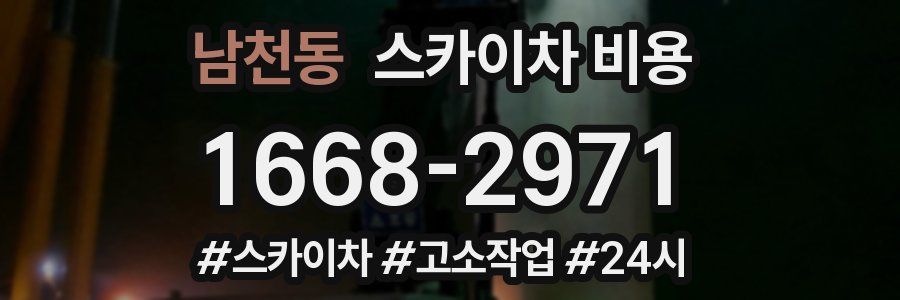 남천동 스카이차 비용