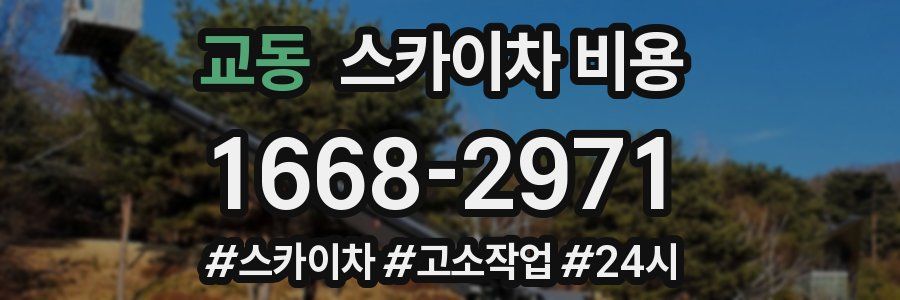 교동 스카이차 비용