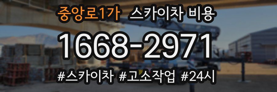 중앙로1가 스카이차 비용