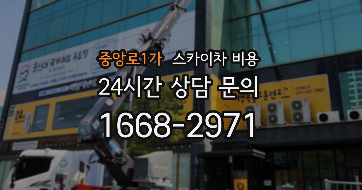 중앙로1가 스카이차 비용