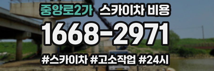 중앙로2가 스카이차 비용