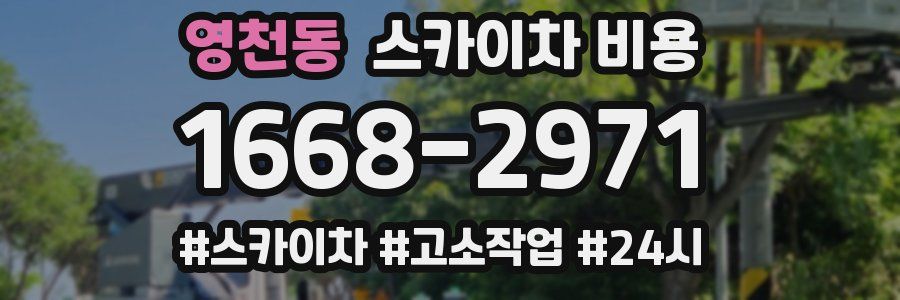 영천동 스카이차 비용