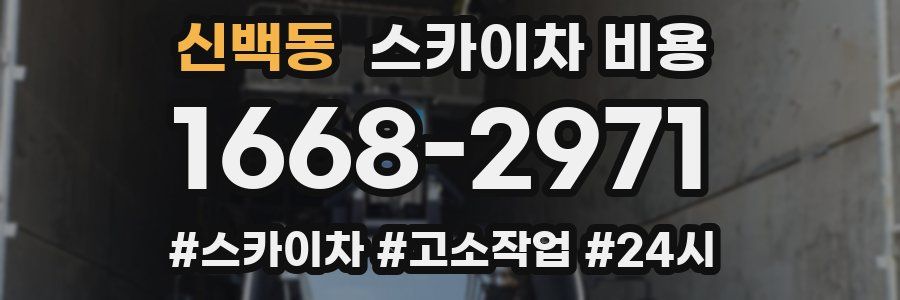 신백동 스카이차 비용