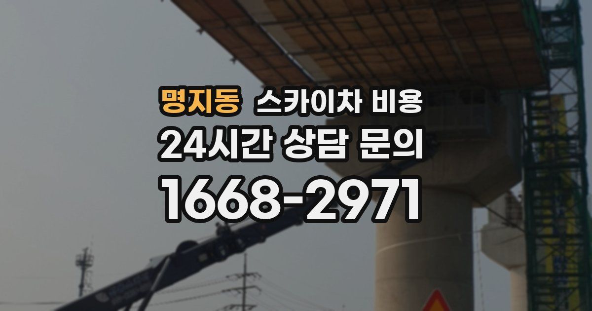 명지동 스카이차 비용