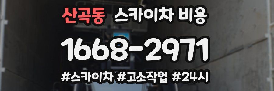산곡동 스카이차 비용