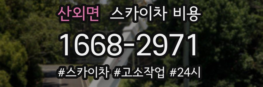 산외면 스카이차 비용