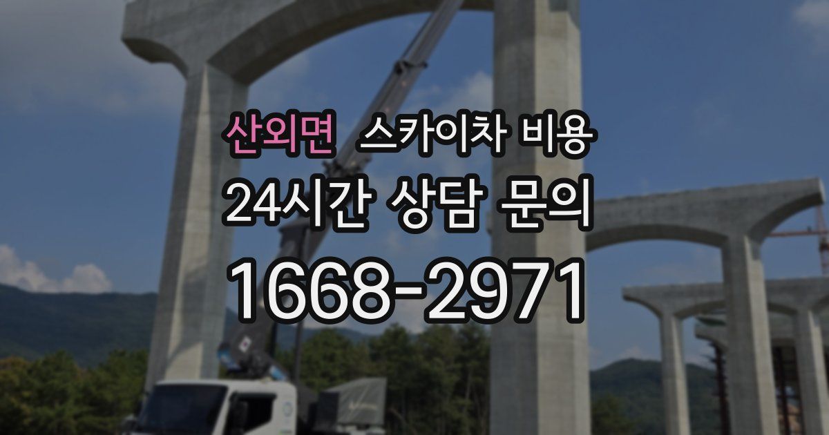 산외면 스카이차 비용