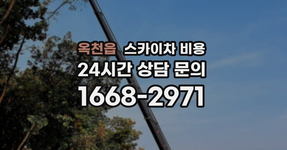 옥천읍 스카이차 비용