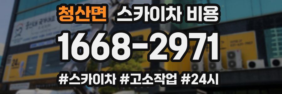 청산면 스카이차 비용