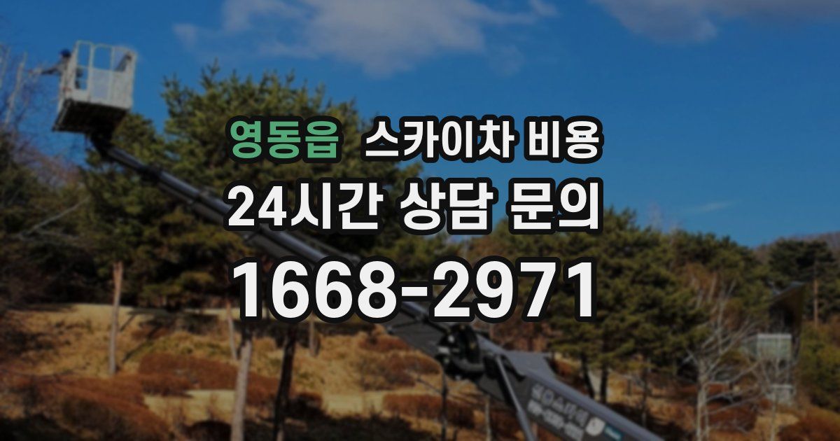 영동읍 스카이차 비용