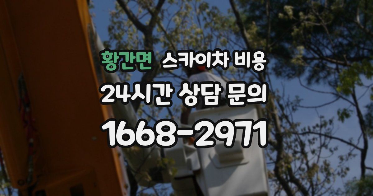 황간면 스카이차 비용