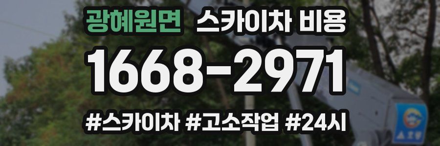 광혜원면 스카이차 비용