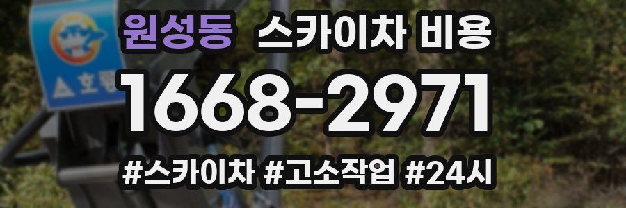 원성동 스카이차 비용