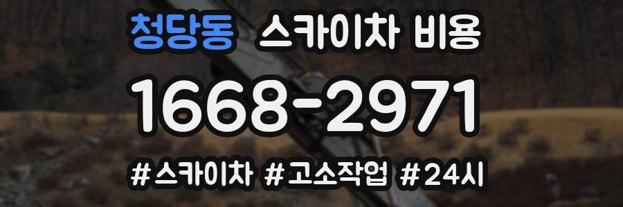 청당동 스카이차 비용