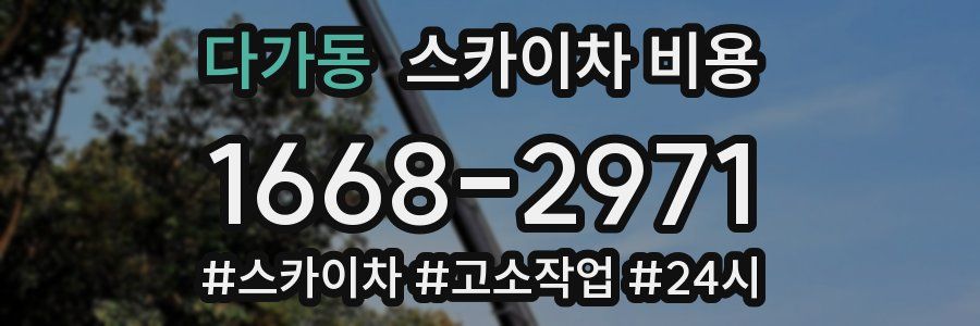 다가동 스카이차 비용