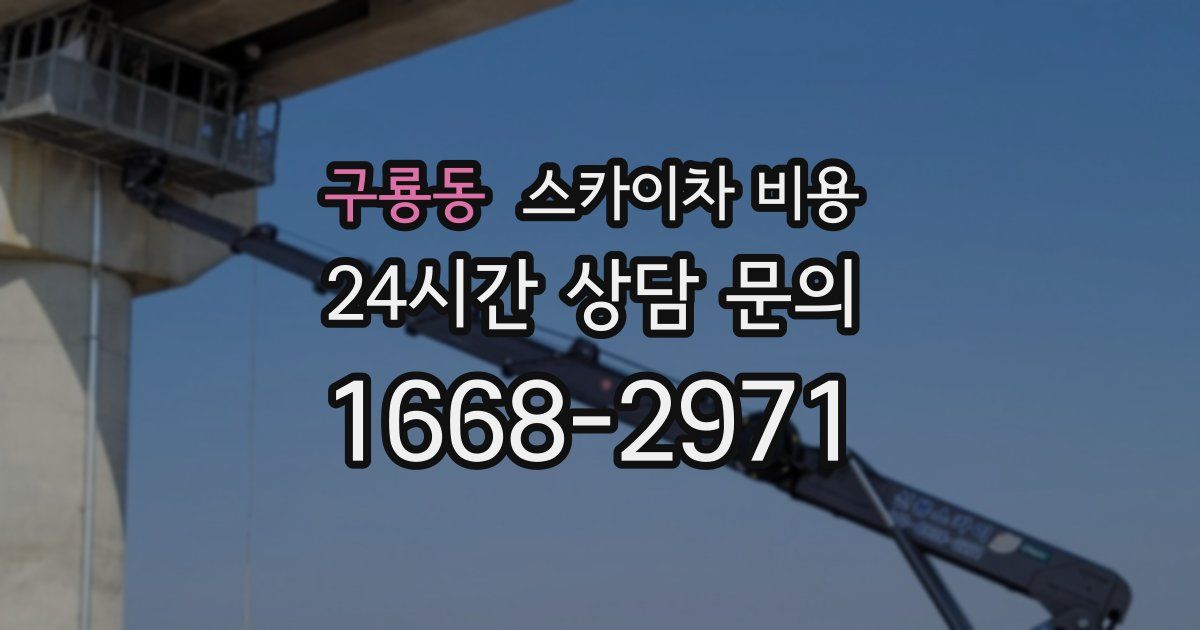 구룡동 스카이차 비용