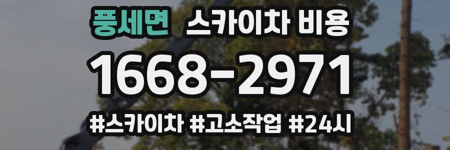 풍세면 스카이차 비용