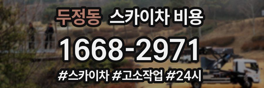 두정동 스카이차 비용