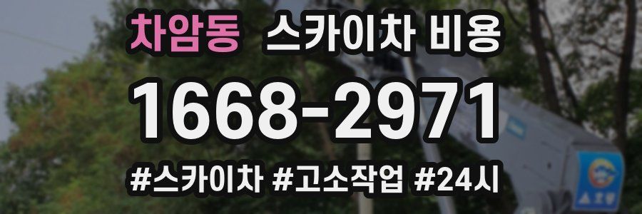 차암동 스카이차 비용