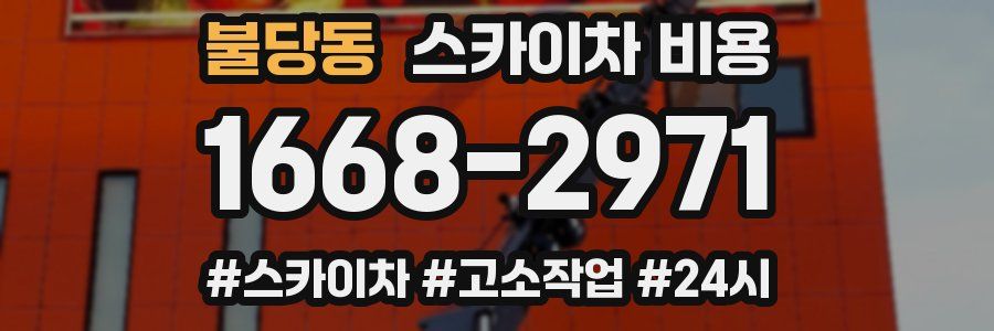 불당동 스카이차 비용