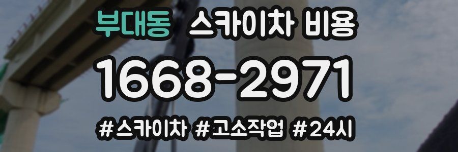 부대동 스카이차 비용