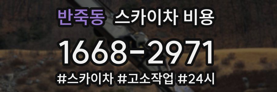 반죽동 스카이차 비용