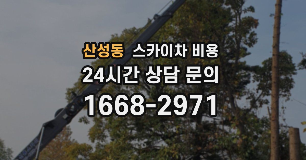 산성동 스카이차 비용