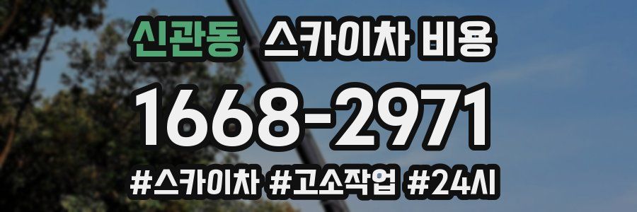 신관동 스카이차 비용