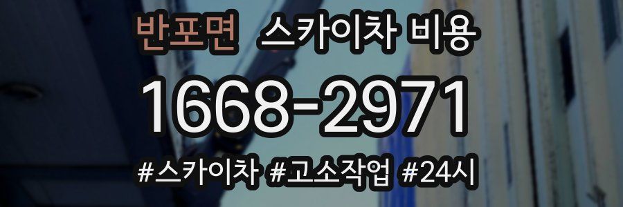 반포면 스카이차 비용