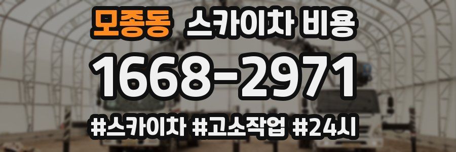 모종동 스카이차 비용