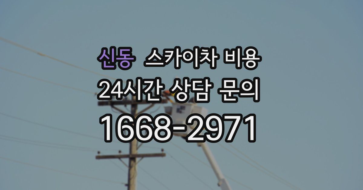 신동 스카이차 비용