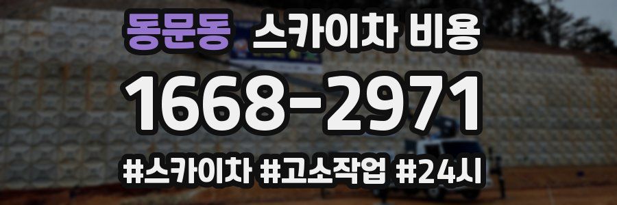 동문동 스카이차 비용